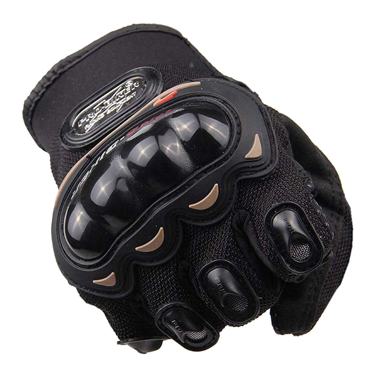 Pro-Biker Full Finger Motorcycle Riding Gloves | Anti-Slip, Shockproof, Breathable Protective Gear for Men & Women | Racing, Biking, Cycling Gloves with Knuckle Guard (Black)